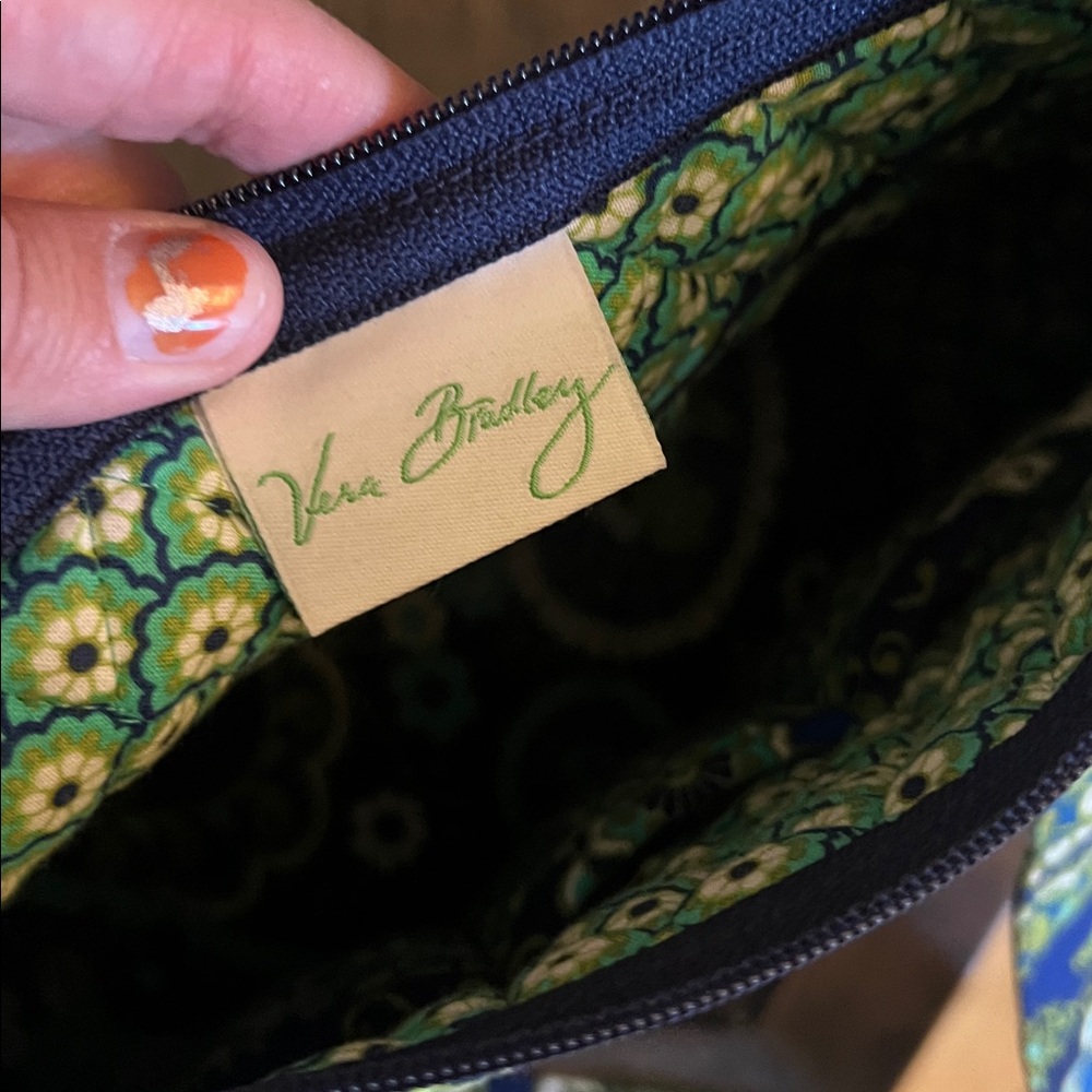 Vera Bradley, Blue and Green Paisley Shoulder Bag, EUC - Picture 8 of 8